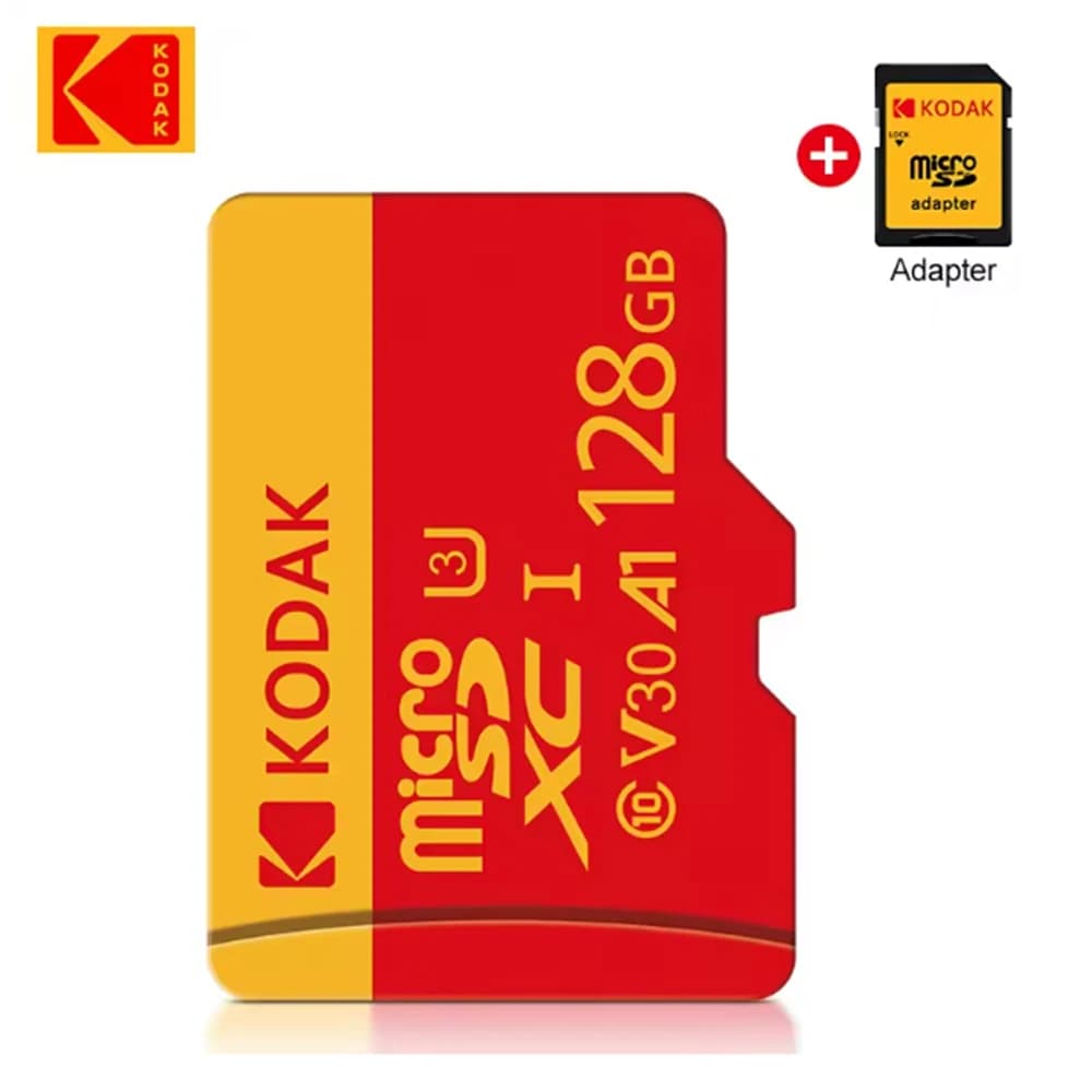 KODAK Micro SD Card Class10 U3 Scheda di memoria MicroSD 64GB 128GB 256GB SD/TF Flash Card per Smartphone Tablet Fotocamera