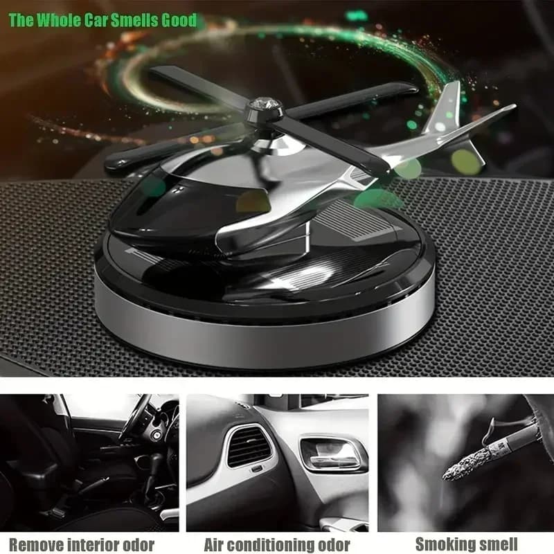 Deodorant for Car Decoration for Solar Helicoe Elica Alloy Rotating Aroma Automatic Scent Diffuser Interior Accessories