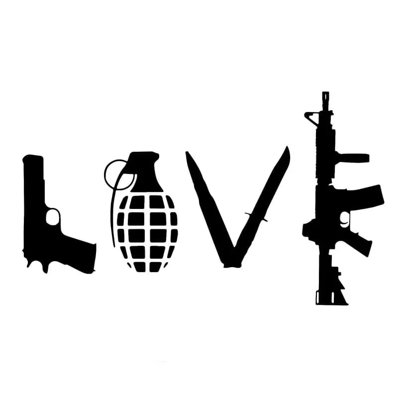 Auto waterproof and sun protection sticker vinyl grenade hand grenade car stickers Styling and decals AR15,13CM * 8CM