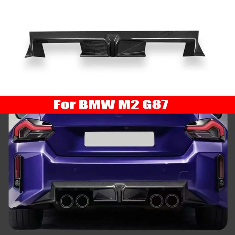 For BMW M2 G87 2020+ Carbon Fiber Back lip Car Rear Bumper Diffuser Rear Splitters Spoiler Back lip CS Style body kit