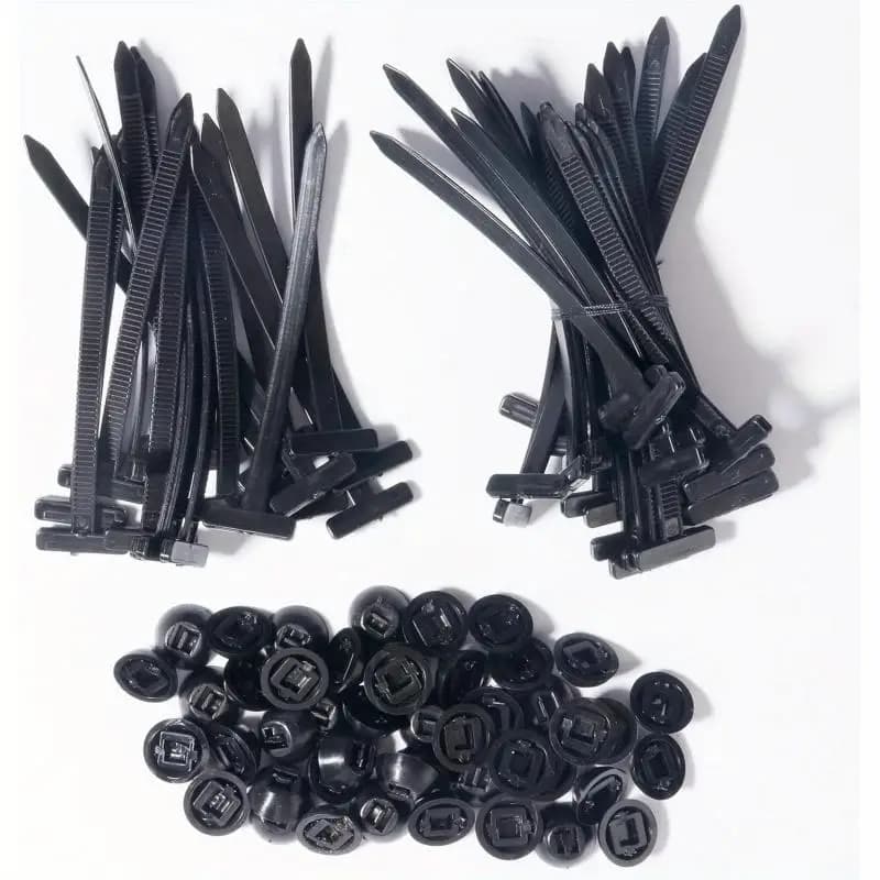 Fibbia per fascette stringicavo con fissaggio a chiodo passante, fibbia per fascette stringicavo per parafango, rivestimento interno e bagagliaio