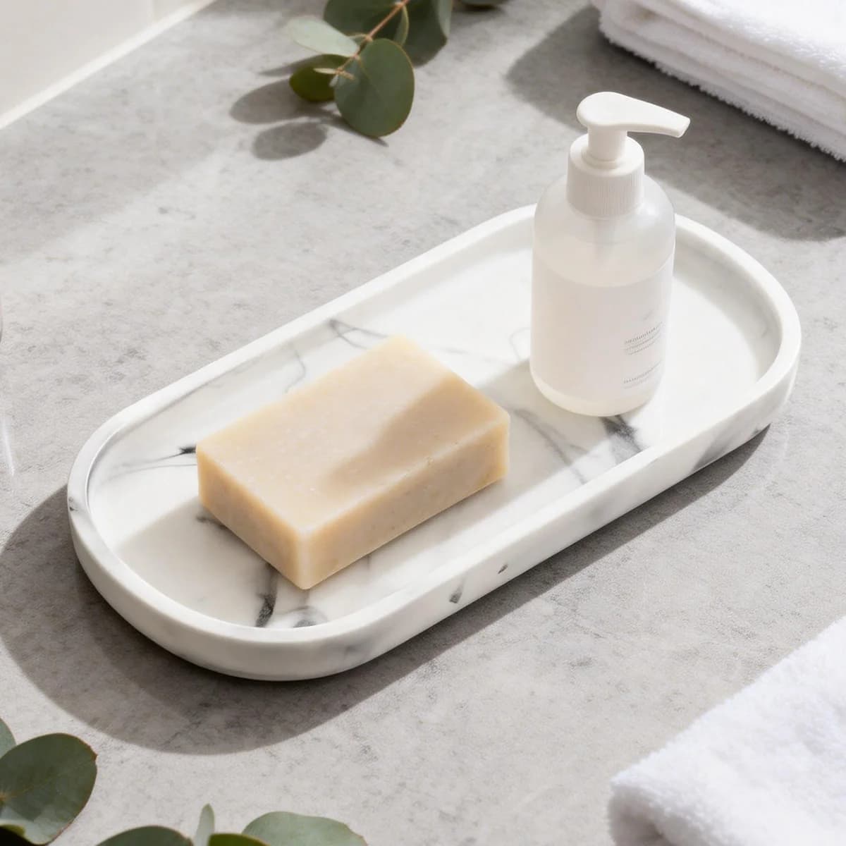 Vassoio D2 per Bagno, Vassoio Ovale per Dispenser Sapone, Vassoi da Cucina, Vassoio in Silicone per Bagno, Vassoio per Serbatoio WC