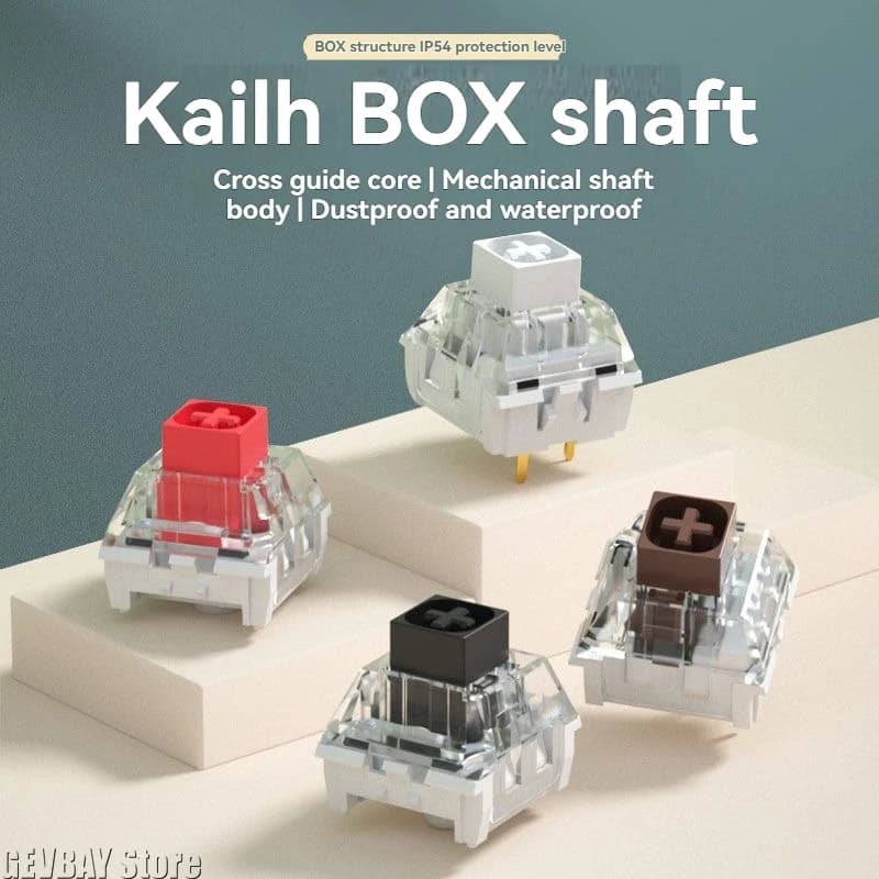 Switches for Kailh Box White Mechanic Keyboard, 3-Pin 45gf Clicky/Speed Typing/Gaming/Waterproof Switches, Keyboard Accessories