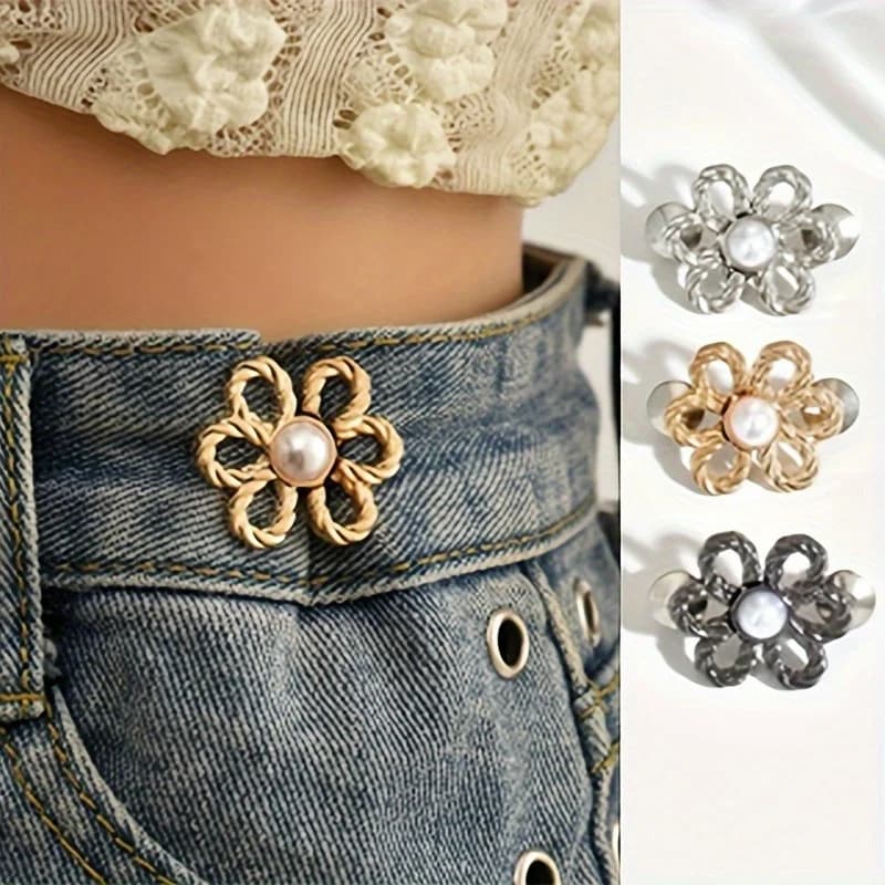 5 paia adatte per jeans, magliette, pantaloni, non richiedono cuciture, clip per bottoni facili da rimuovere