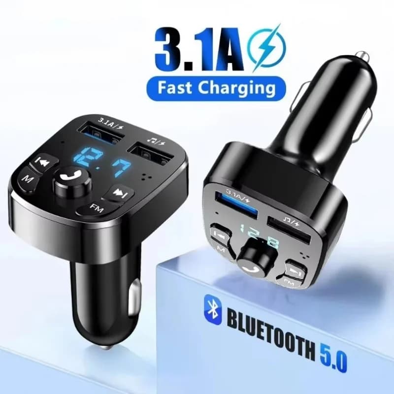 1/2/4/8/10 Pz Auto Lettore Mp3 Dual Usb Caricatore Veloce Fm Ricevitore Bluetooth Bluetooth Compatibile 5.0 Fm Trasmettitore Usb Flash Drive