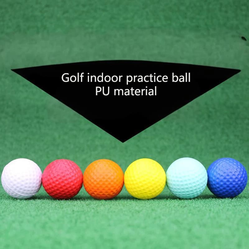 Palline professionali per pratica di golf indoor da 42 mm, 6 colori, materiale PU sicuro per l'allenamento domestico/ufficio/giardino, migliorano il tuo swing e A
