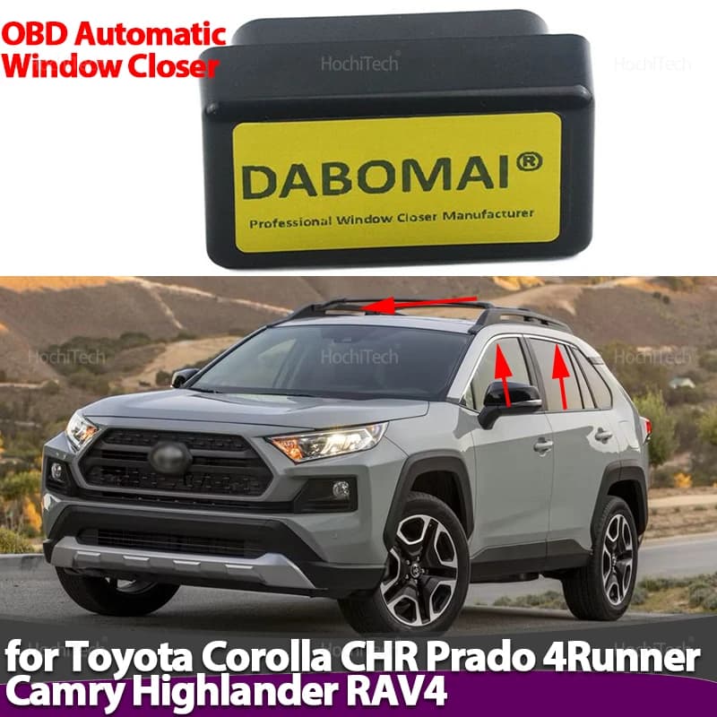 Dispositivo di Chiusura Finestrini per Toyota Corolla, Highlander, RAV4, CHR, Prado, 4Runner, Camry, Sistema di Apertura e Chiusura, Accessori Auto