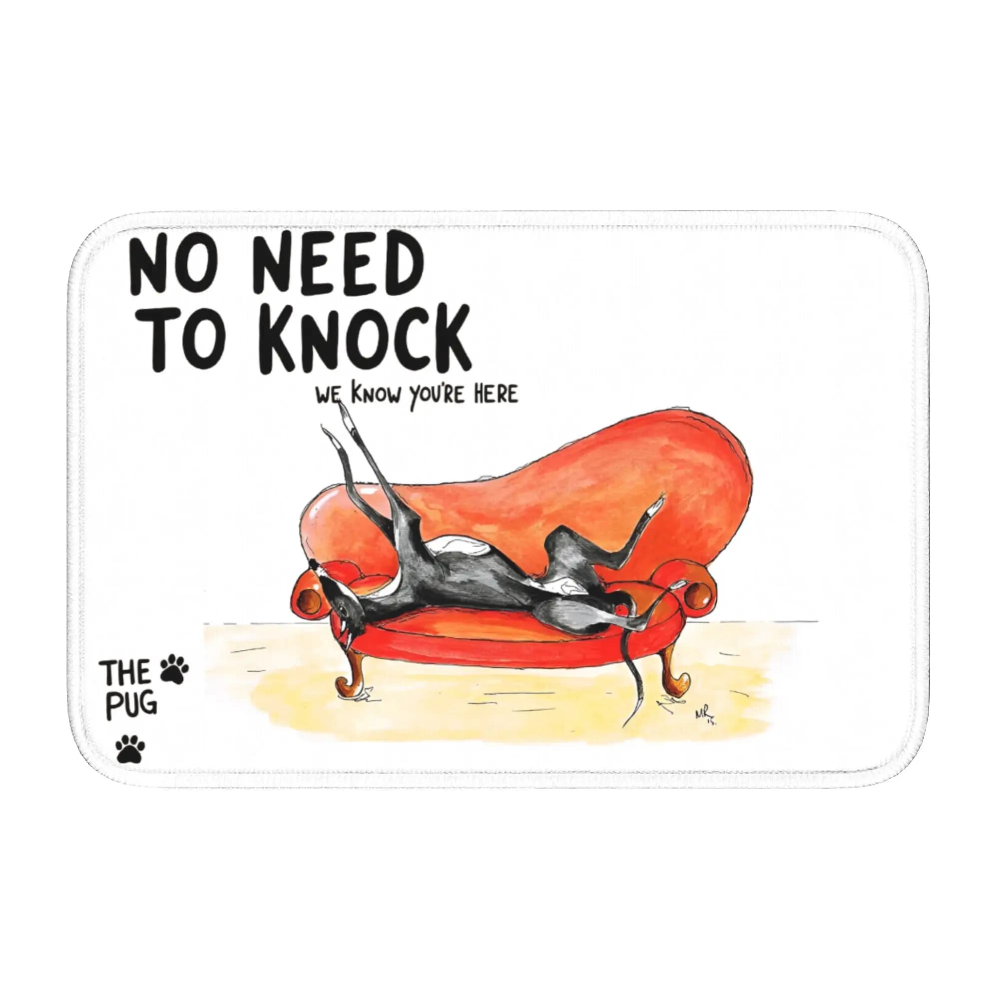 Custom Greyhound Cane Mat, Anti-slip, for Bathroom, Kitchen, Entrance, Living Room, Floor Mat