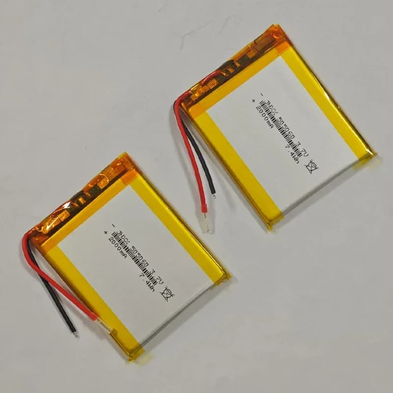 505060 Batteria ricaricabile agli ioni di litio Li-Po ai polimeri di litio da 3,7 V 2000 mAh per interfono Altoparlante Bluetooth PDA POS GPS Explay M43HD