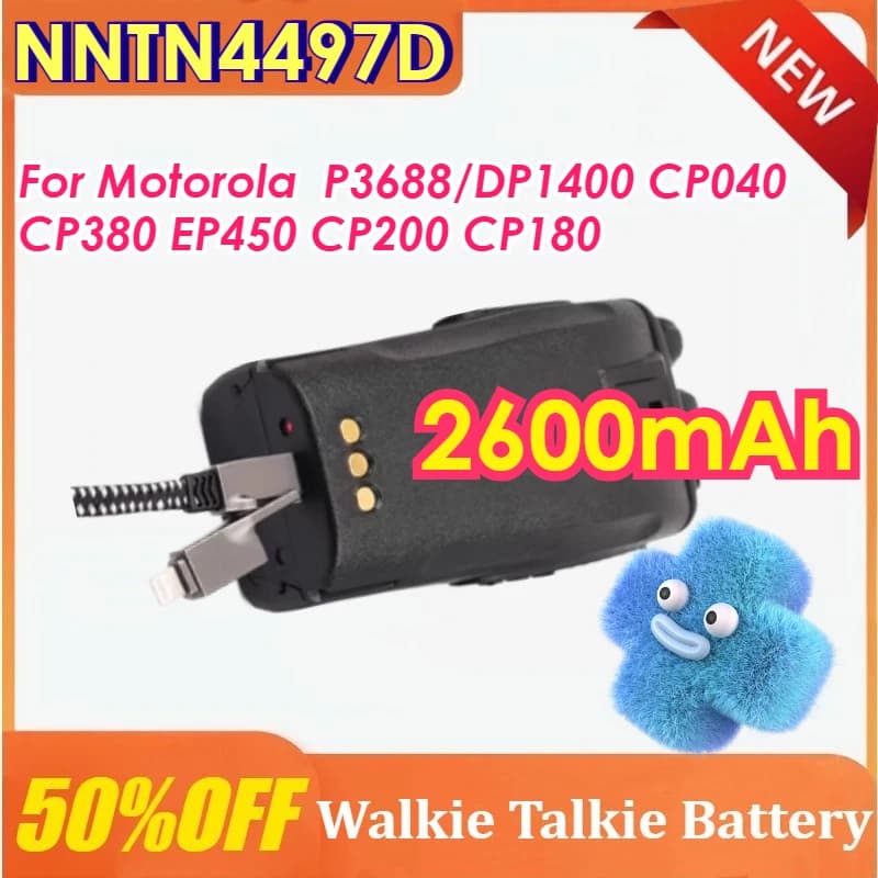 2600mAh NNTN4497D Per Motorola Tipo-C Batteria Ricaricabile Walkie Talkie Batteria P3688/DP1400 CP040 CP380 EP450 CP200 CP180