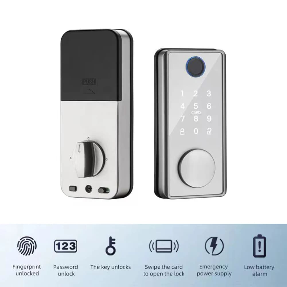 Tuya Smart Door Lock Fingerprint Access Control Home Security Electronic Gate Opener RFID Keypad Biometric Digit Magnetic Reader