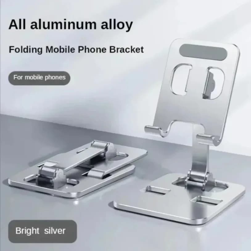 Multi-Angle Foldable Aluminum Alloy Desktop Phone Holder Universal Portable Stand Mount For iPhone 12-17 Smartphone Tablet