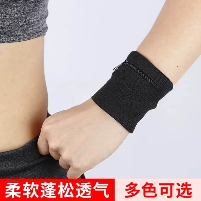 Protezione per Polsi per Fitness e Esercizio, Protezione per Polsi con Cerniera per Adulti, Protezione Compressiva Personalizzata per Polsi, Borsa Portachiavi da Polso