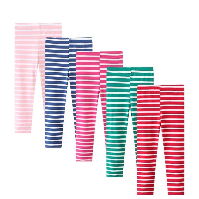 Jumping Meters 2-7T Leggings colorati per ragazze pantaloni a matita a righe pantaloni per bambini pantaloni Skinny per bambini
