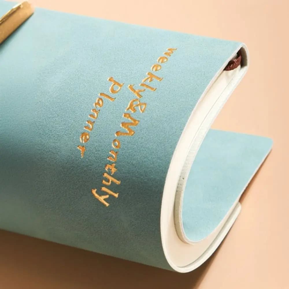 A5 2027 Planner Notebooks PU Leather Cover Wear-resistant Daily/Weekly/Monthly Agenda Book Thick Paper with Bookmark