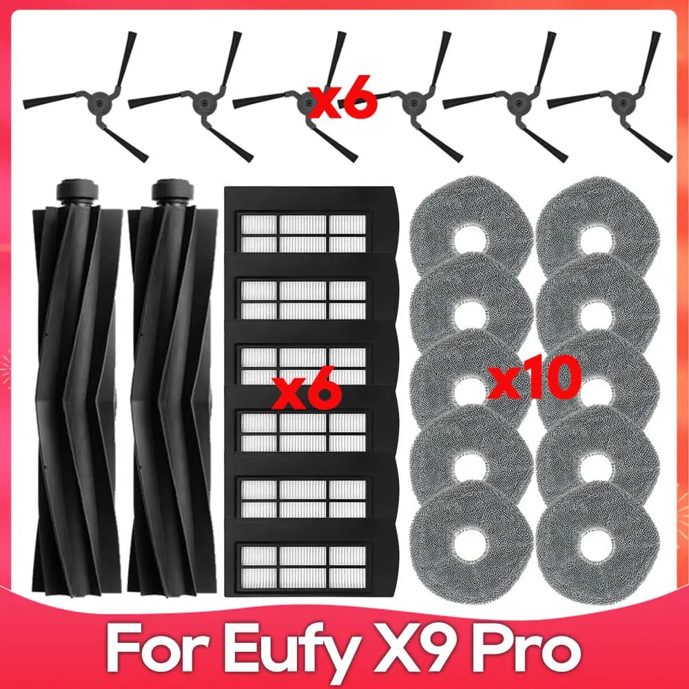Compatible For ( Eufy X9 Pro ) Roller Side Brush Hepa Filter Mop Cloth Robot Vacuum Cleaner Part Accessory