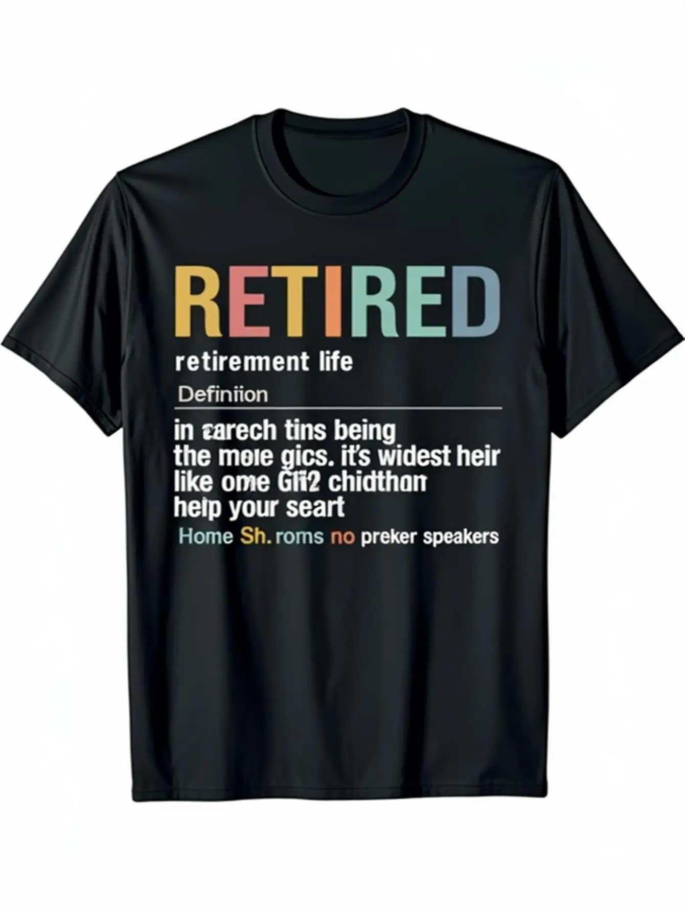 T-shirt divertente regalo per pensionamento da uomo, 100% cotone, girocollo, maniche corte, con testo in pensione vibrante e design con definizione umoristica, vestito divertente per feste di pensionamento, ideale per i colleghi che devono ritirare