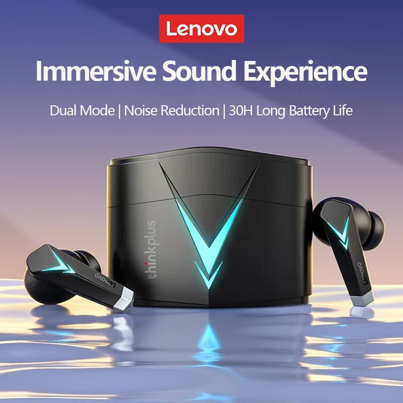 Lenovo LP6 Cuffie wireless originali TWS Auricolare Bluetooth Auricolare da gioco a bassa latenza Riduzione del rumore Chiamata musicale Auricolari sportivi