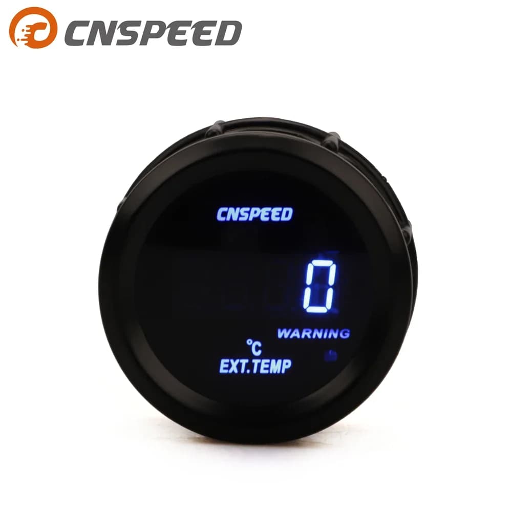 Misuratore per auto da 2 "52mm Led blu EGT EXT Indicatore di temperatura dei gas di scarico Indicatore digitale della temperatura dei gas di scarico con sensore CNSPEED