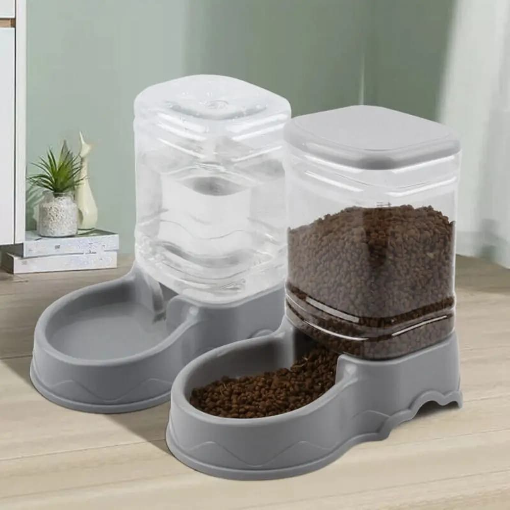 Ciotola per bevande con fontana d'acqua per distributore automatico di cibo per cani di gatto di grandi dimensioni da 3,8 litri