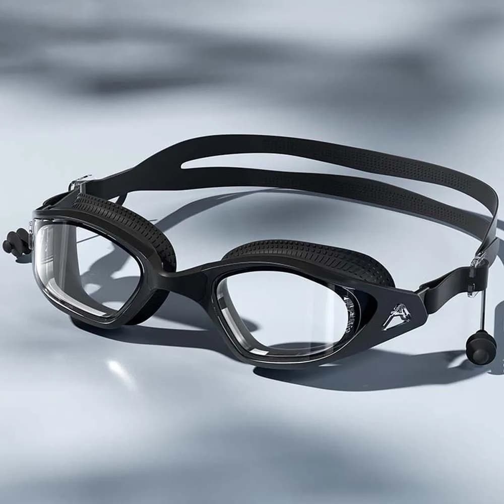 Waterproof Swimming Goggles Electroplating Dazzling Colors Swim Glasses with Earplugs Silicone Detachable Nosepiece