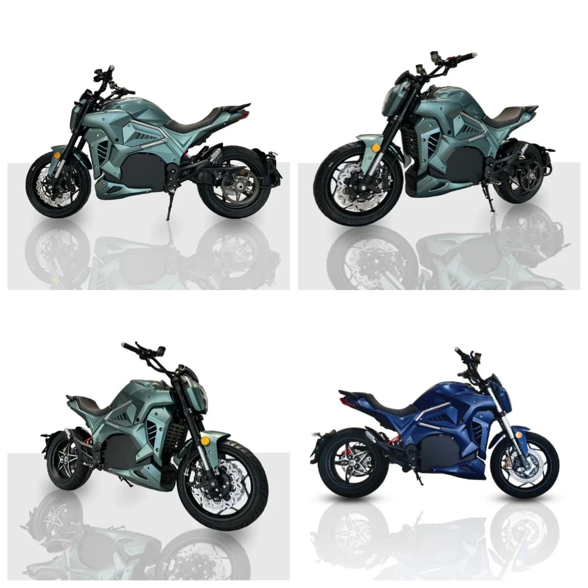 8000W Belt-Drive Electric Motorcycle, 72V Battery, 300km Long Range, High-Speed E-Bike