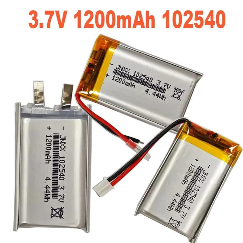 102540 Batteria ricaricabile ai polimeri da 3,7 V 1200 mAh Telecamera di guida, giocattoli, trucco intelligente, salone di bellezza, bambino portatile, fotocamera digitale