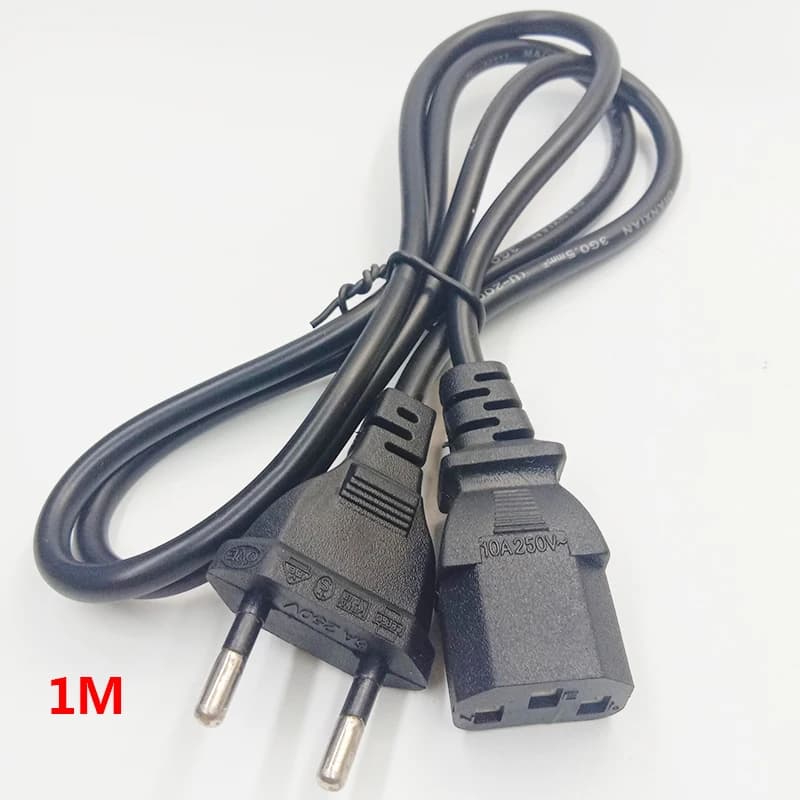 Cavo di prolunga con spina europea IEC C13 per alimentazione UE, adatto per PC desktop Dell, monitor, stampanti HP Epson, TV LG, proiettori, 1M