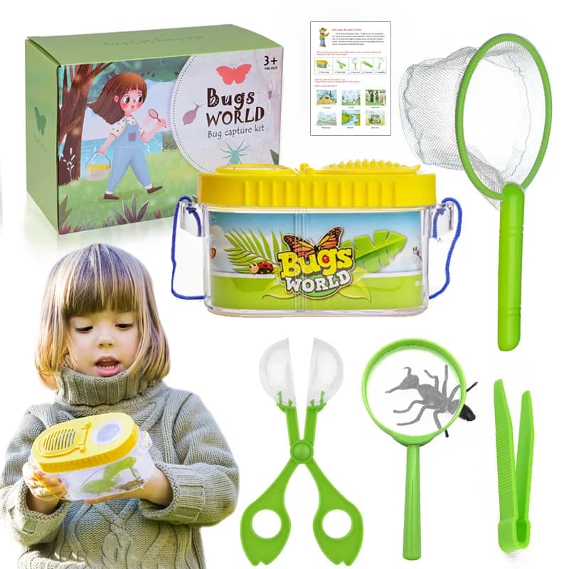 Kit Explorer, kit cattura insetti da 5 pezzi, giocattoli educativi per l'esplorazione della natura, regalo per ragazzi e ragazze, Natale, regali del Ringraziamento