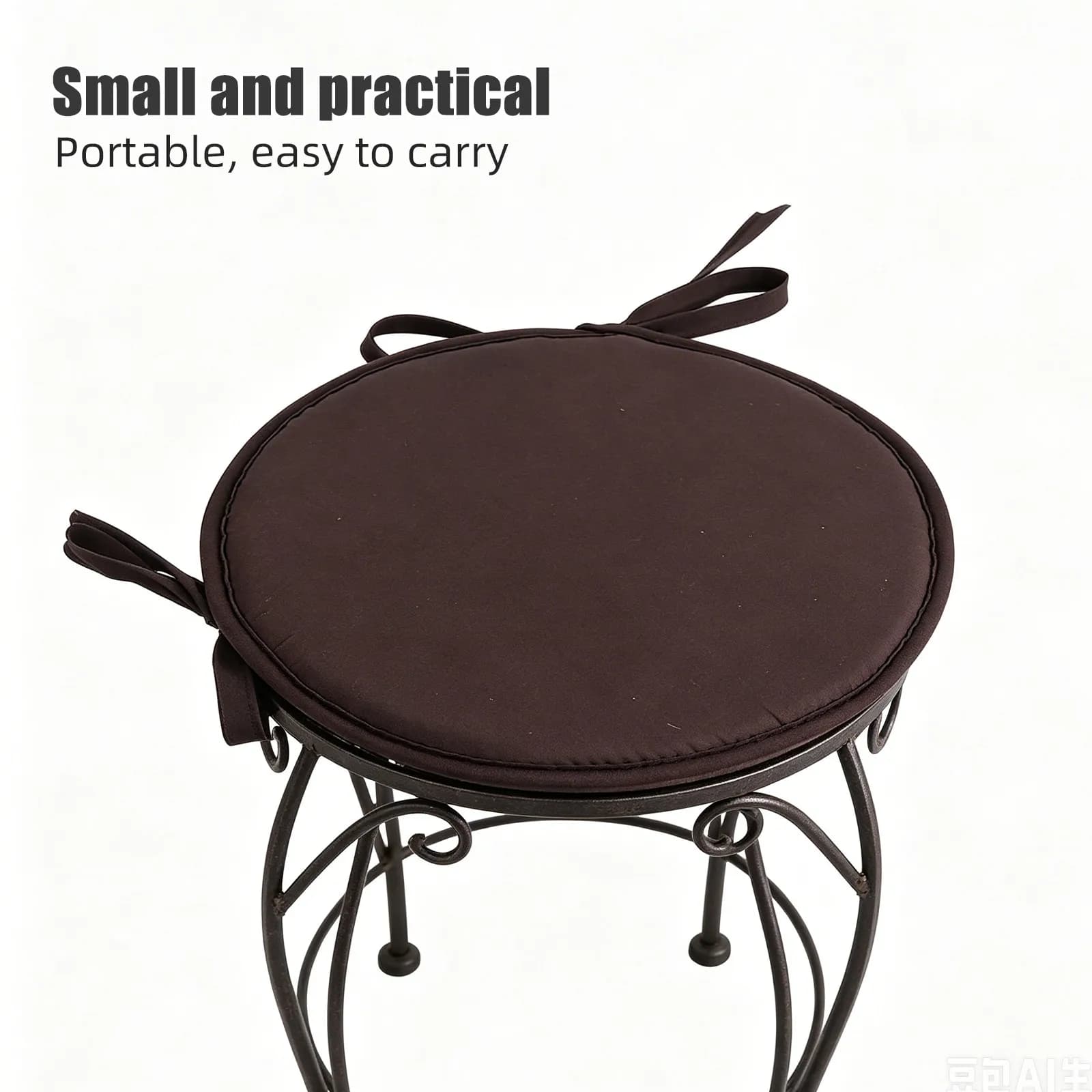 Set di 4 Cuscini Rotondi per Sedie con Lacci, Antiscivolo, Diametro 11,81 cm, Spessore 0,39 cm, per Sala da Pranzo, Cucina, Patio, Ufficio, Sgabelli