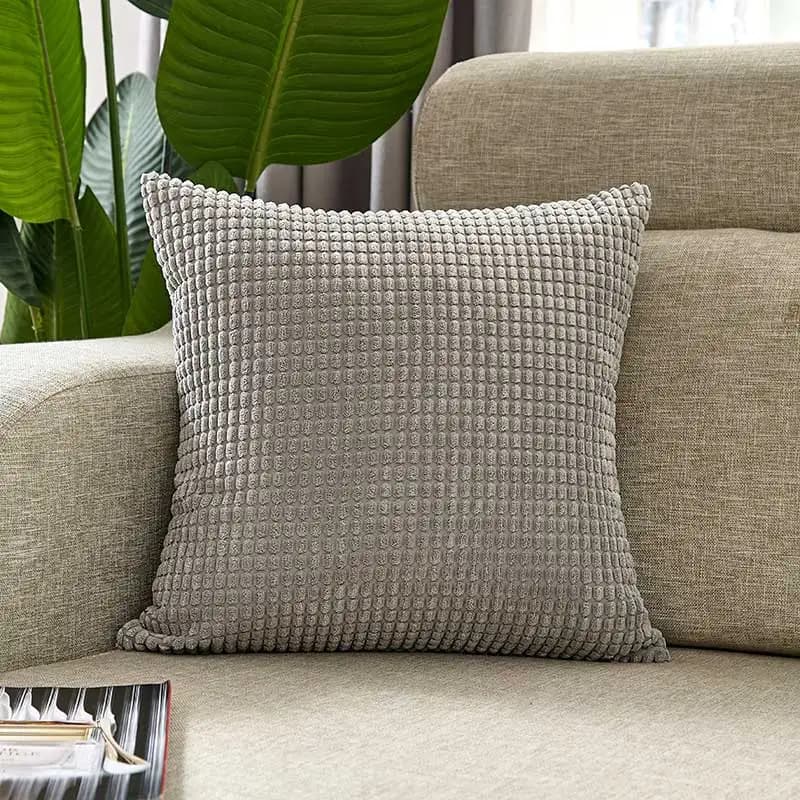 Fodere per cuscini grigi Fodera per cuscino decorativa per la casa in velluto a coste a righe super morbide per divano Federa decorativa per cuscino 45x45 cm