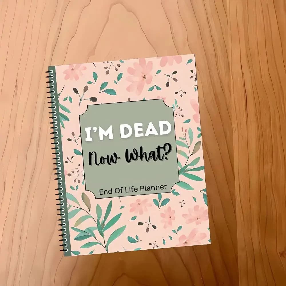 Agenda fine della vita che riduce lo stress, ora sono morto, quel libro pianificatore guidato quando sono dato il taccuino di pianificazione legacy