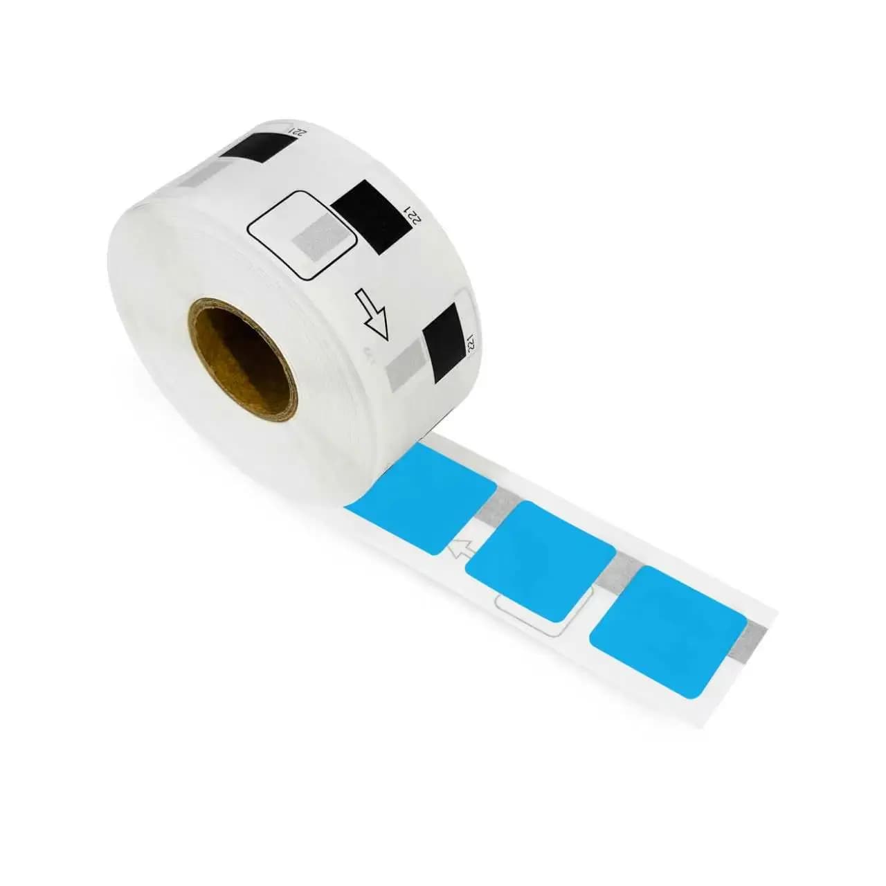 Etichette Adesive Quadrate Compatibili Brother DK-11221 23mm*23mm*1000PCS con Codice QR a Colori (Senza supporto per etichette / cartuccia)