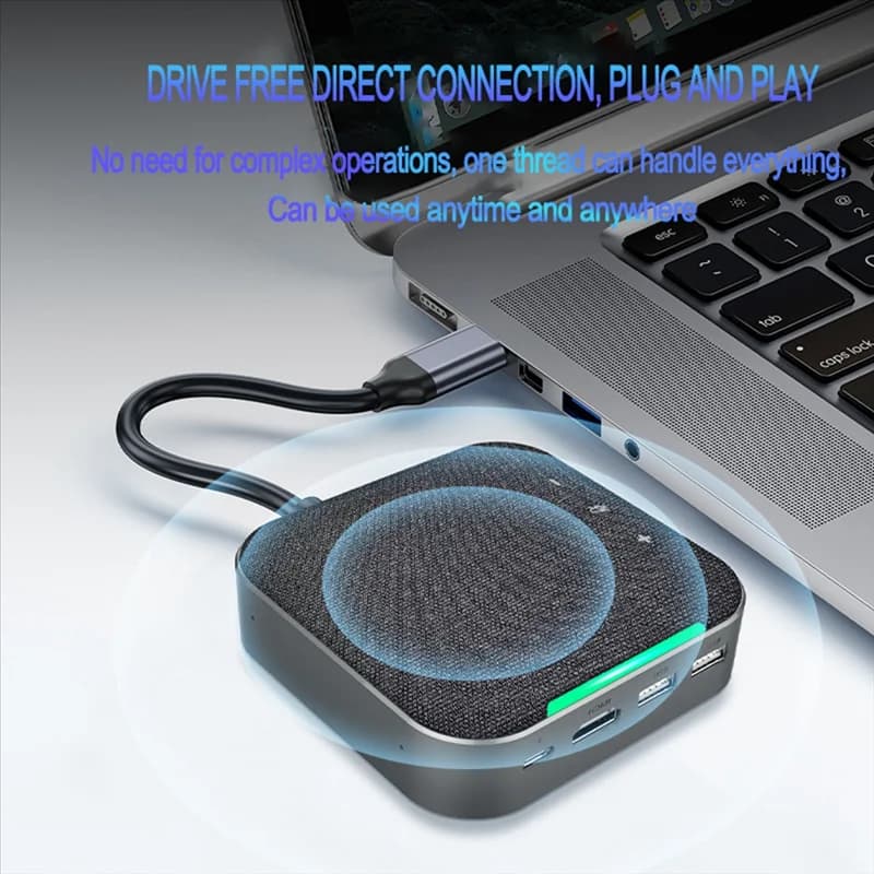 B29C-Smart Docking Station Conferenza Vivavoce Videoconferenza Microfono omnidirezionale Hub per PC Computer portatile