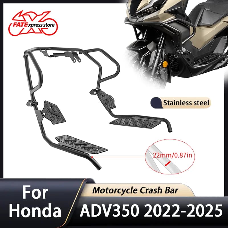 Per Honda ADV350 ADV 350 Crash Bar Protezione Motore Accessori Moto Pedali Pedane Poggiapiedi Pedana 2022-2025 2023 2024