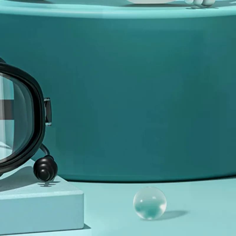 Popular online professional diving glasses waterproof and anti-fog with big frame, adult swim glasses