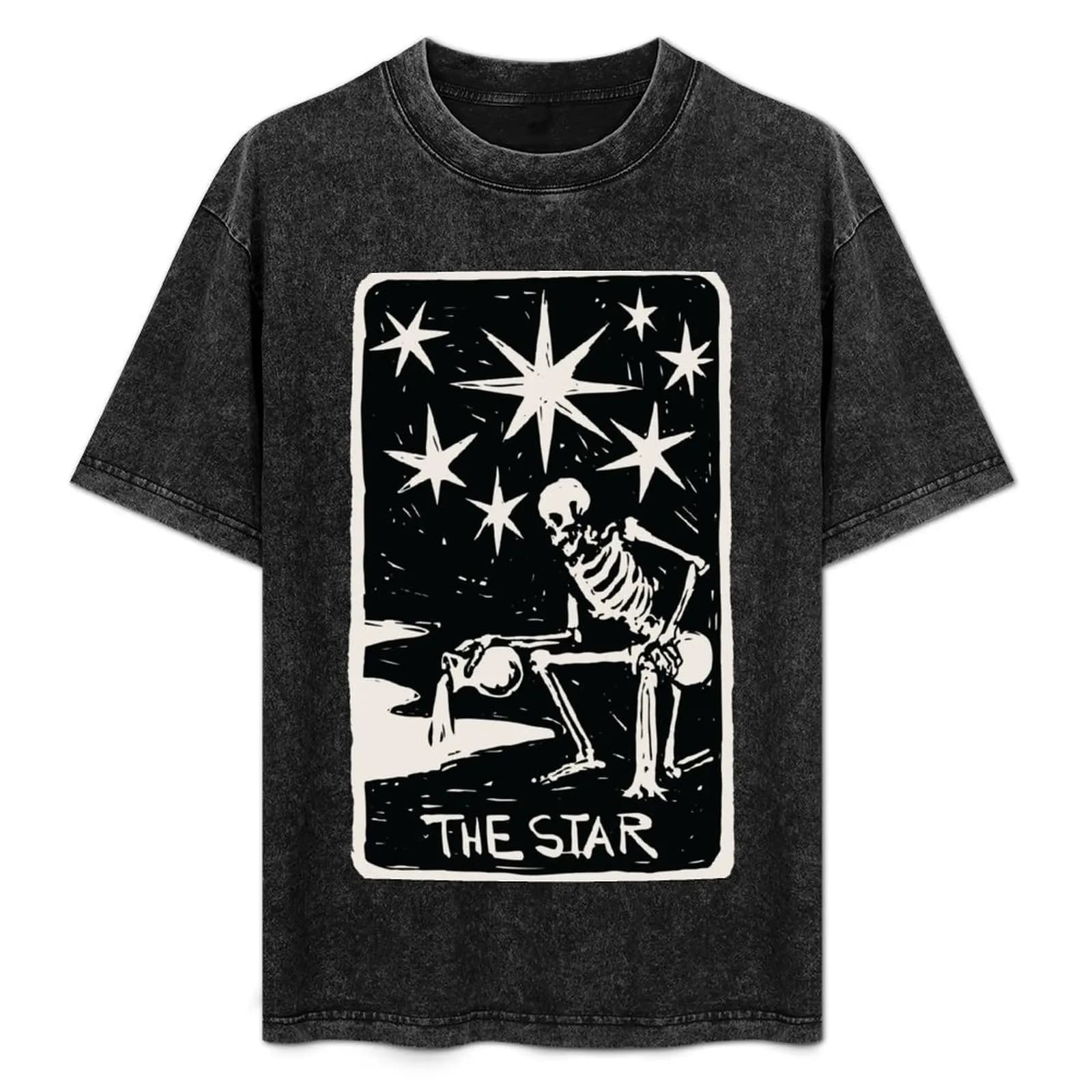 T-shirt The Star Tarot Card senza stiratura, casual, a maniche corte