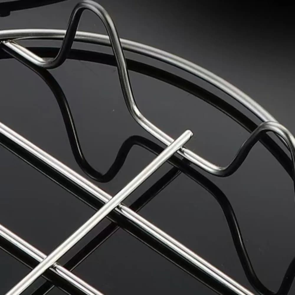 Supporti per Cottura a Vapore in Acciaio Inossidabile Antiruggine, Griglie Rotonde Spesse per Cucina con Piedini, Resistenti al Calore, per Friggitrice ad Aria