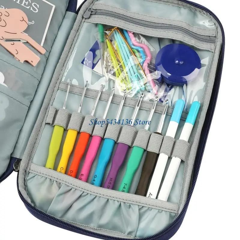 da maglia H7ED per custodia Borsa per uncinetto portatile Scomparti multipli per riporre da maglia e accesso per