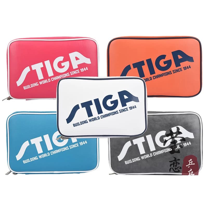Custodia da ping pong stiga con superficie in PU a doppio strato potrebbe contenere due custodie da ping pong per racchette da ping pong