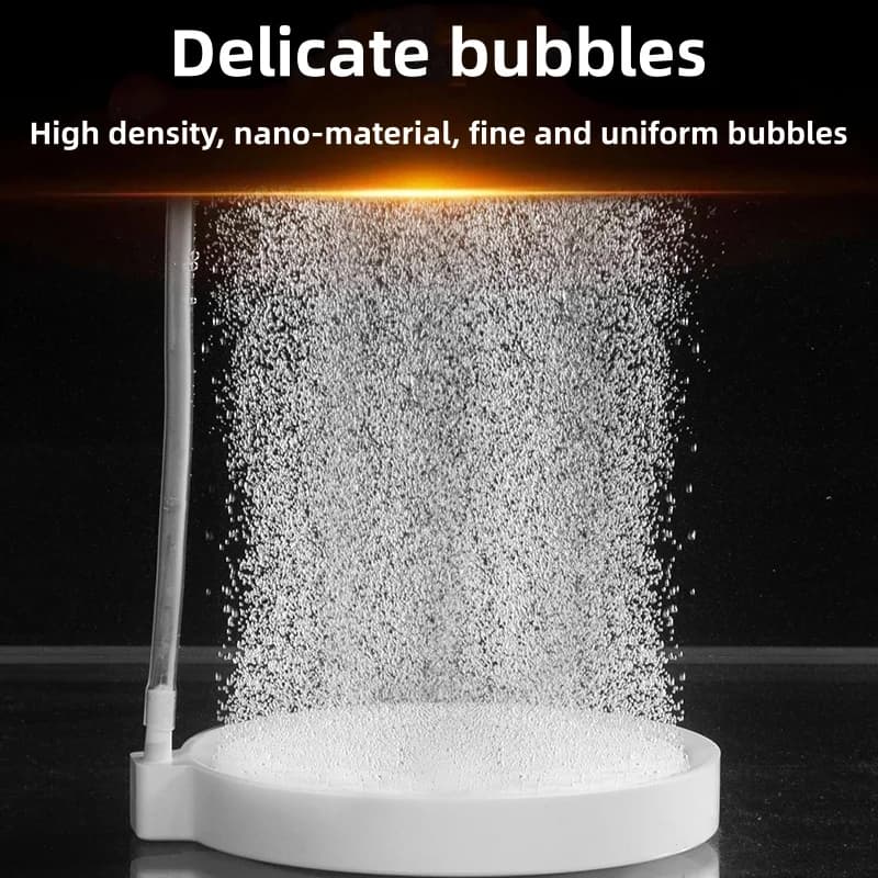 Diffusore d'Aria Nano Disc per Acquario - Aeratore a Bolle, Pompa d'Aria, Piastra per Ossigenazione Idroponica, Mini Accessori per Acquario