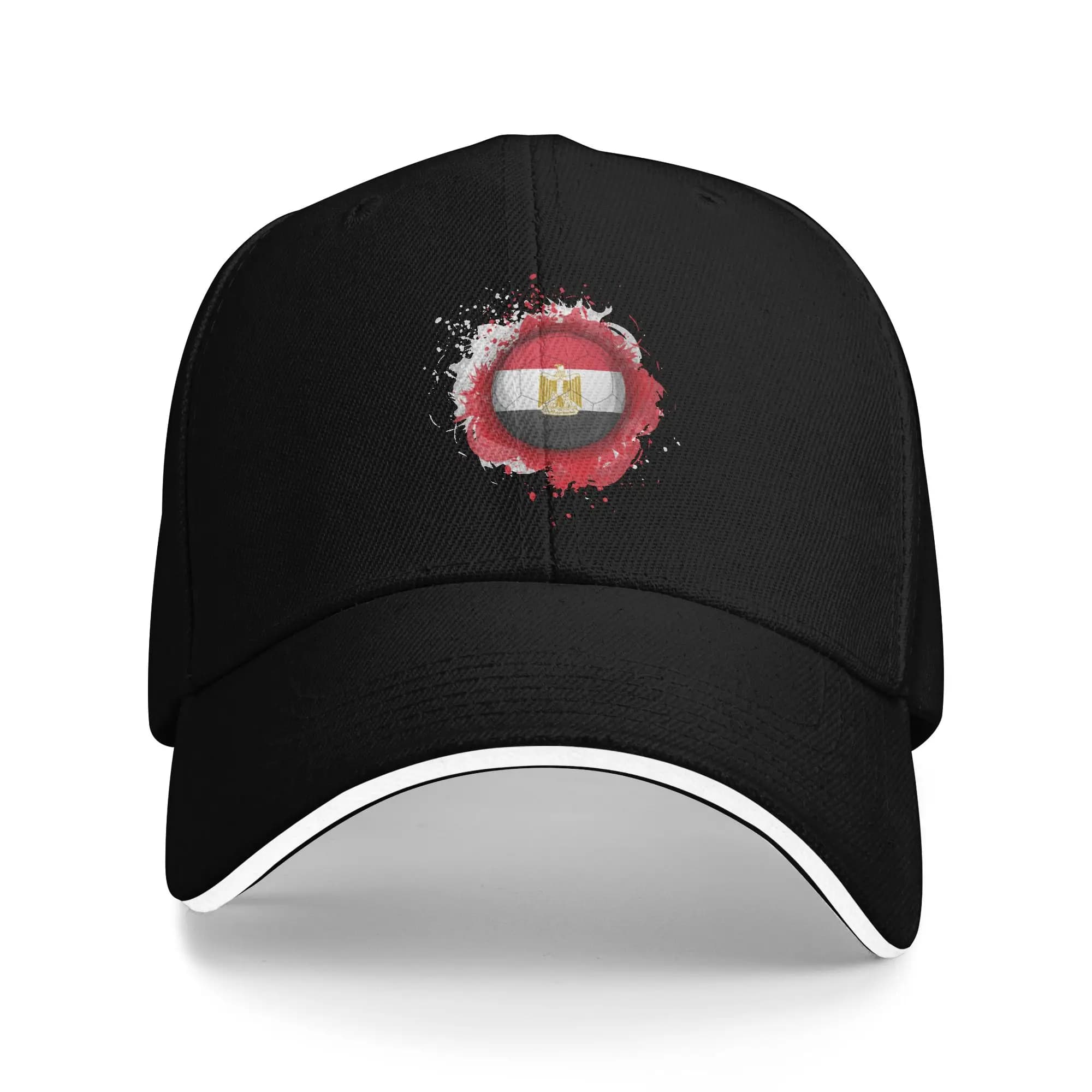 Unisex Egyptian Flag Egypt Soccer Ball Outdoor Hat Adjustable Cap New Baseball Cap Golf Hats