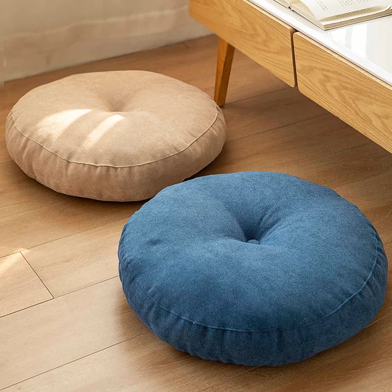 Cuscino da Pavimento Tinta Unita Adatto per Meditazione Yoga, Cuscini Rotondi per Seduta, Pouf, Divano, Sedia, Letto, Auto