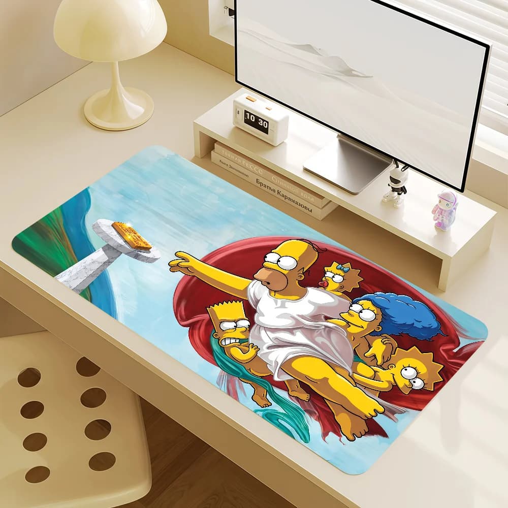 Mouse Cartoon Pad Non-slip Lockedge Office Student Gaming Thickened Large Writing Cushion Funny S-Simpsons MousePad