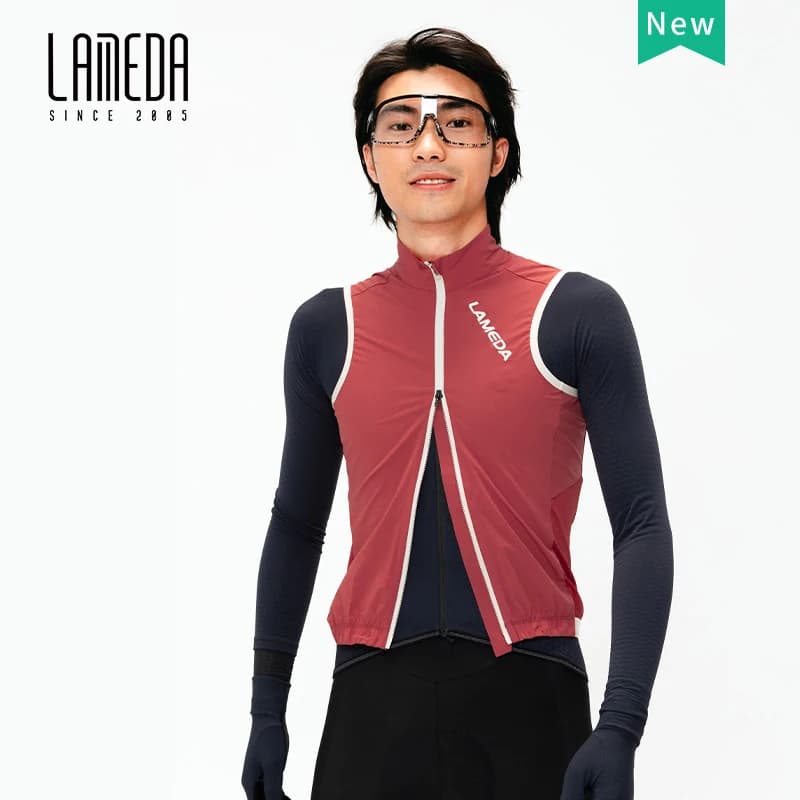 Lameda Gilet da ciclismo antivento da uomo leggero senza maniche Top sportivo per andare in bicicletta Pendolarismo Abbigliamento da bicicletta da montagna su strada