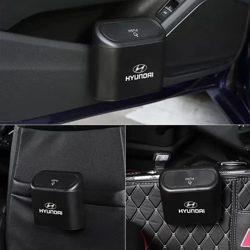 Coperchio Centrale Ruota, Contenitore Portatile Nero per Rifiuti Auto, Scatola Portaoggetti, Accessori Auto per Hyundai NLINE I30 Tucson