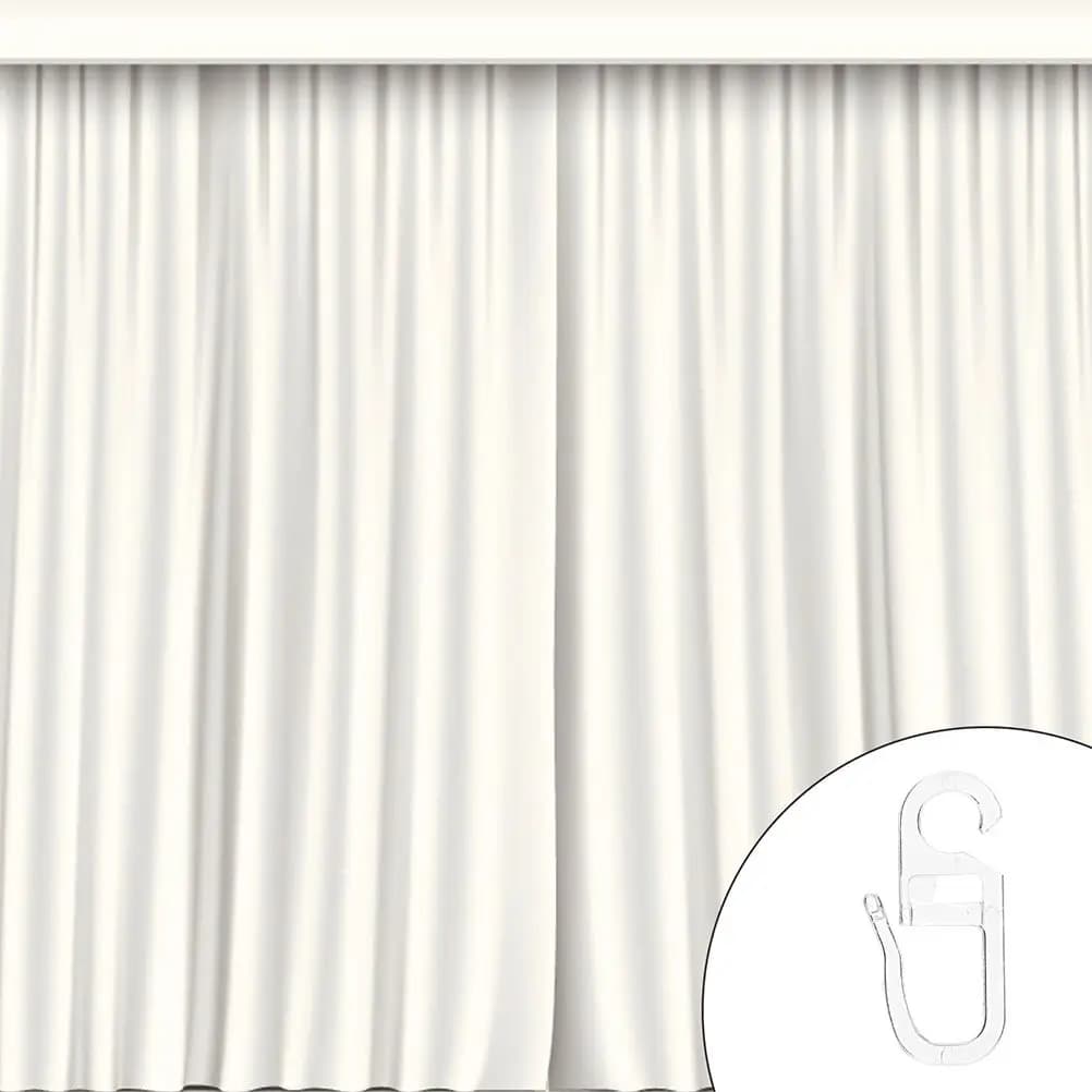 200 Pezzi Ganci in Plastica per Tende, Accessori di Ricambio, Ganci a Rullo per Binari Tenda Doccia, Forniture per Appendere Tende