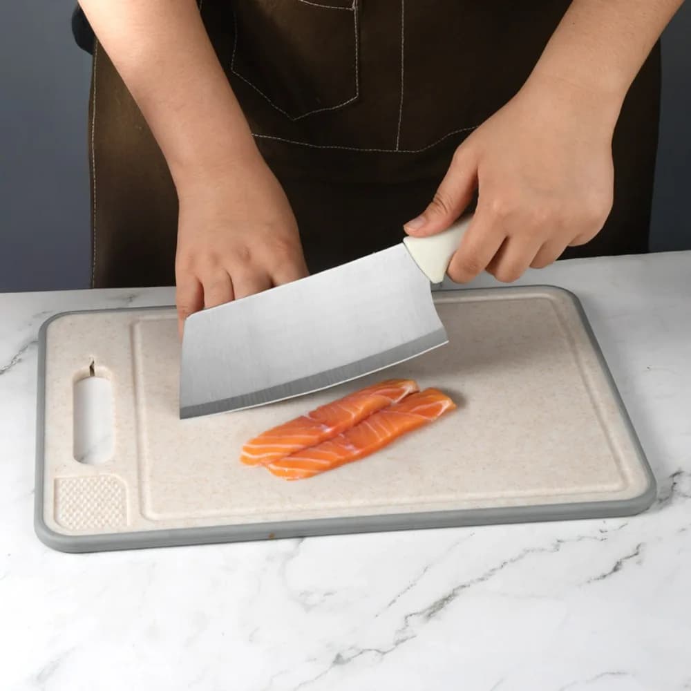 4 in 1 Defrosting Cutting Board Double Sided Rectangular Chopping Board with Grater Sharpener Quick Defrosting Tray Poultry