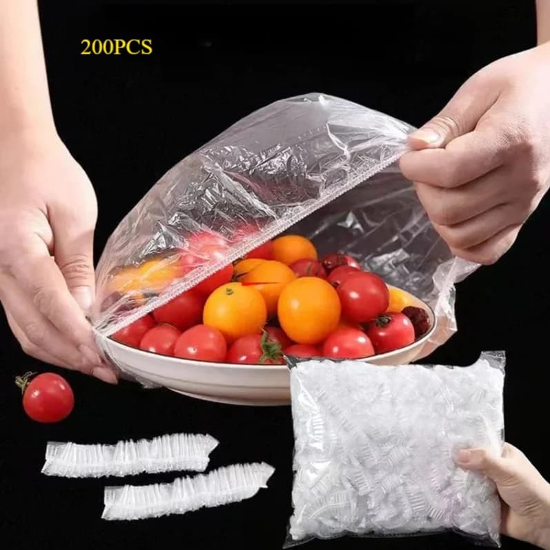 Coperture per alimenti riutilizzabili e monouso in plastica, resistenti ed elastiche, per ciotole, coperture elastiche per piatti, per la conservazione degli alimenti in cucina.