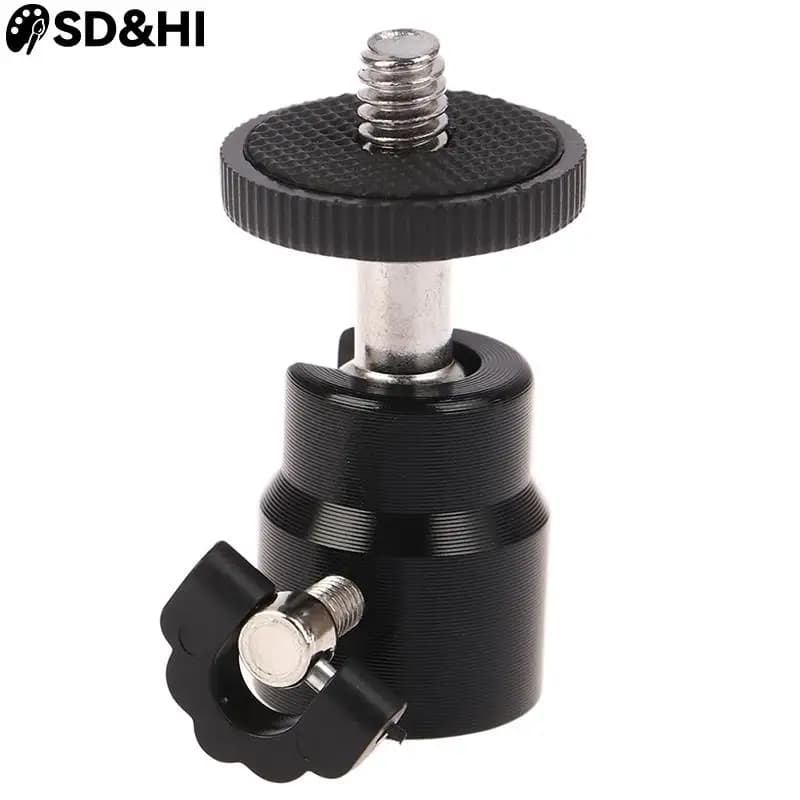 1pc testa a sfera per treppiede per fotocamera LED Light Flash supporto per staffa per treppiede supporto per adattatore per scarpe calde 1/4 supporto per testa a sfera DSLR